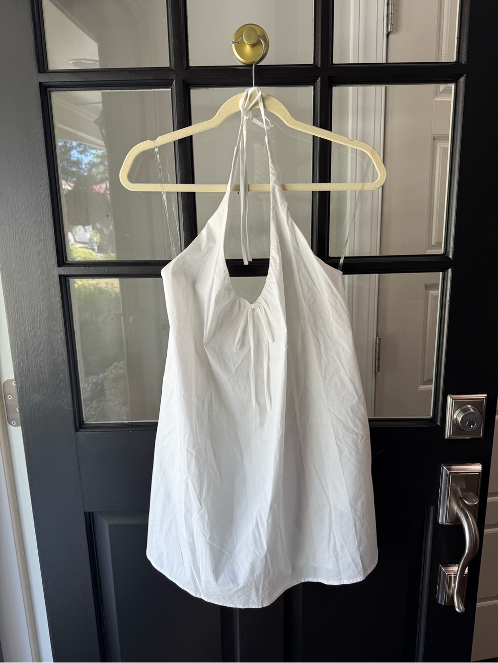 NWT white halter mini dress